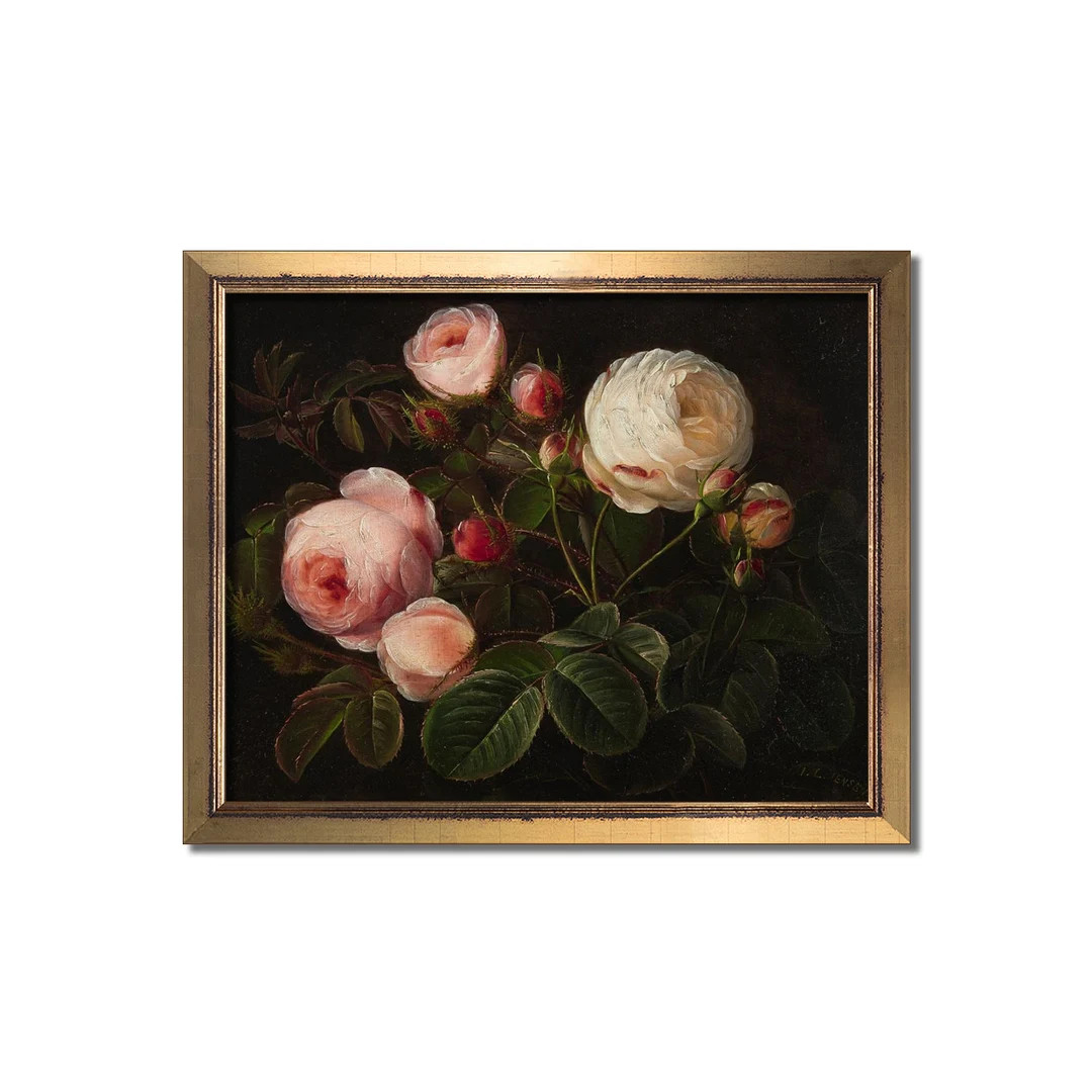 Vintage floral painting, Instant download, Antique still life art, Oil painting, Printable wall a... | Etsy (US)