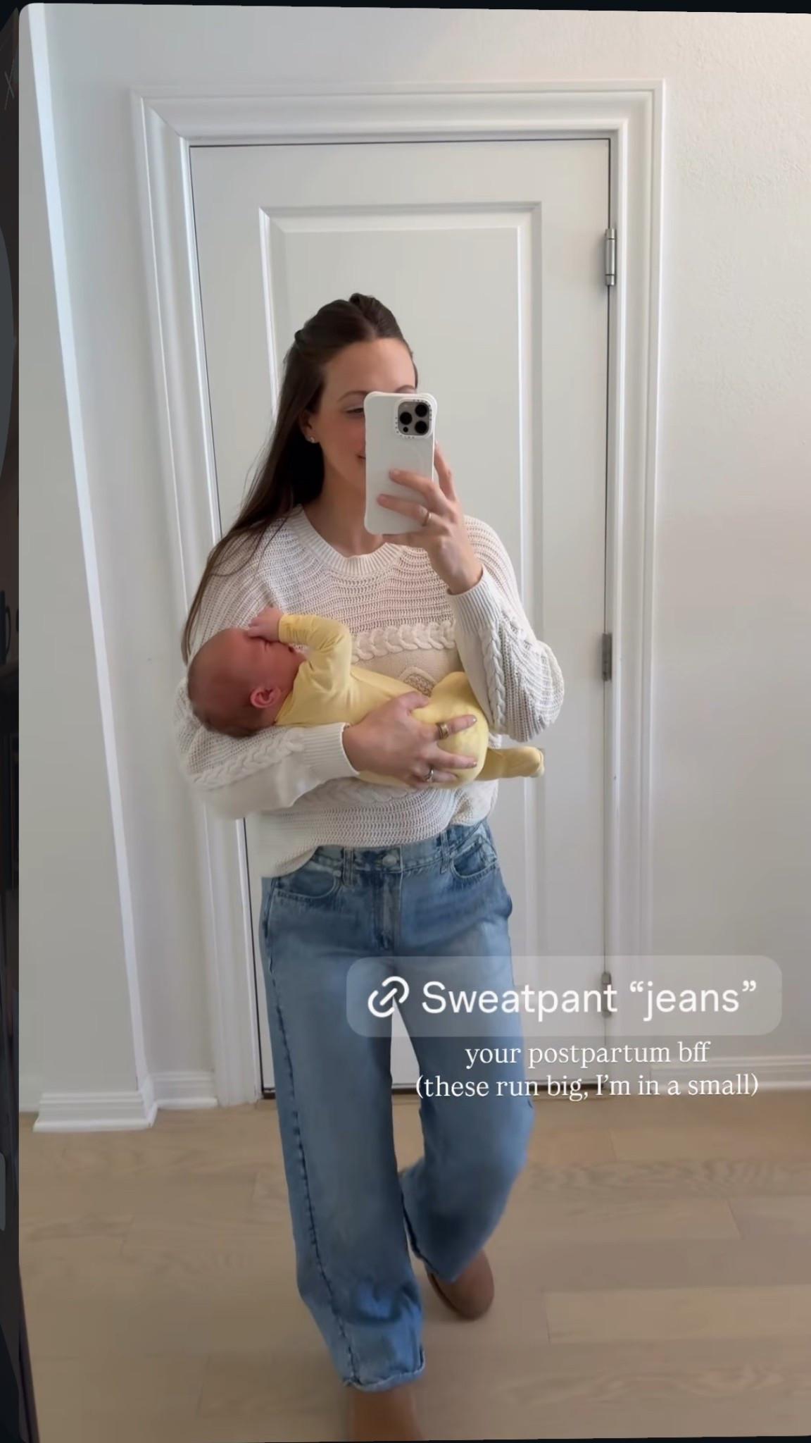 Sweatpants “jeans” are your postpartum bff! Run big, in a small

#LTKootd #LTKmomlife