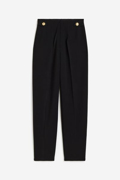 Tailored jersey trousers - Black - Ladies | H&M GB | H&M (UK, MY, IN, SG, PH, TW, HK)
