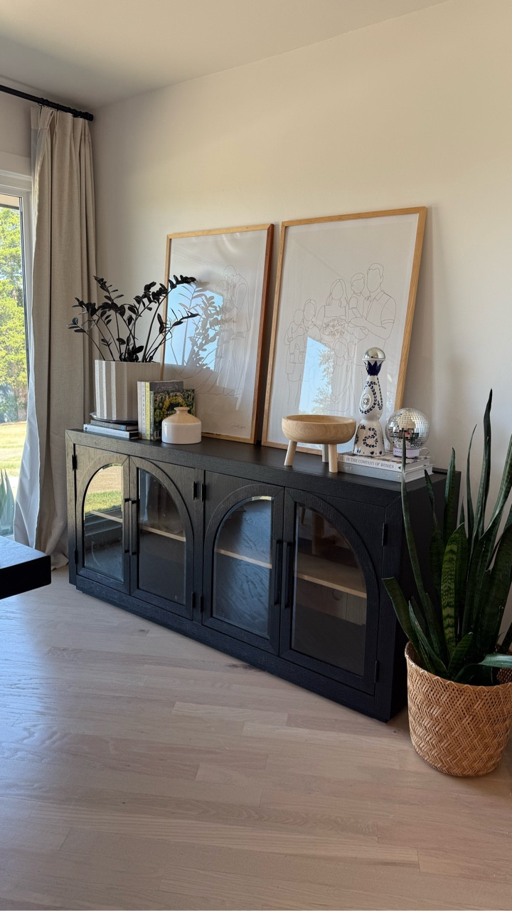 Traded in my old server for this new, arched door beauty! Same vibe but updated 🖤✨ #design #interior #home #moody #modern

#LTKHome