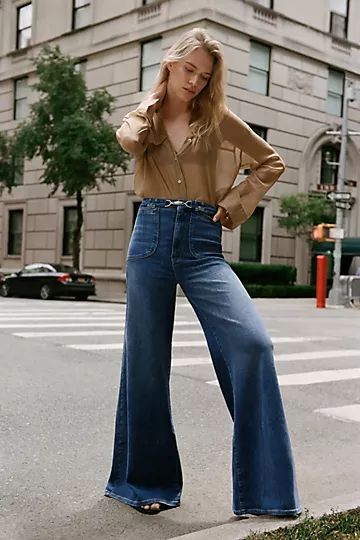 Pilcro Uptown High-Rise Wide-Leg Jeans | Anthropologie (US)