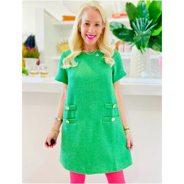 Green Tweed Kury Dress | James Ascher