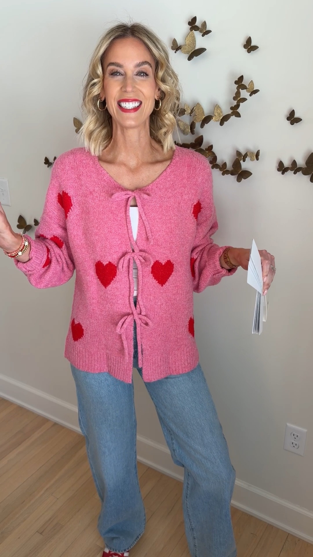 Valentine’s Day Amazon tie heart cardigan! 