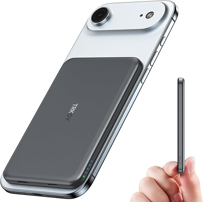 for Magsafe Portable Charger Power Bank,5000mAh Slim Wireless Magnetic Power Bank with USB C Fast... | Amazon (US)