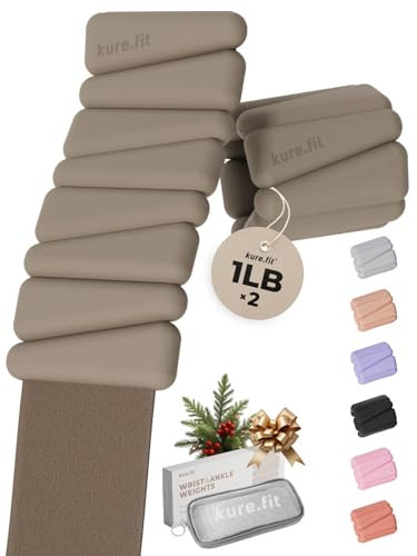 kure.fit Weighted Bangles | Adjustable Wrist and Ankle Weights for Women 1LB Each (Set of 2) | Ankle Weights for Yoga, Pilates & Walking | Leg & Arm Weights for Men | Home & Gym Workouts | Taupe | Amazon (US)