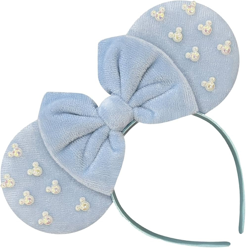 Trnerm Large Size Fuzzy Mouse Ears Headbands for Women Blue Adult Plus-size Park Birthday Headban... | Amazon (US)