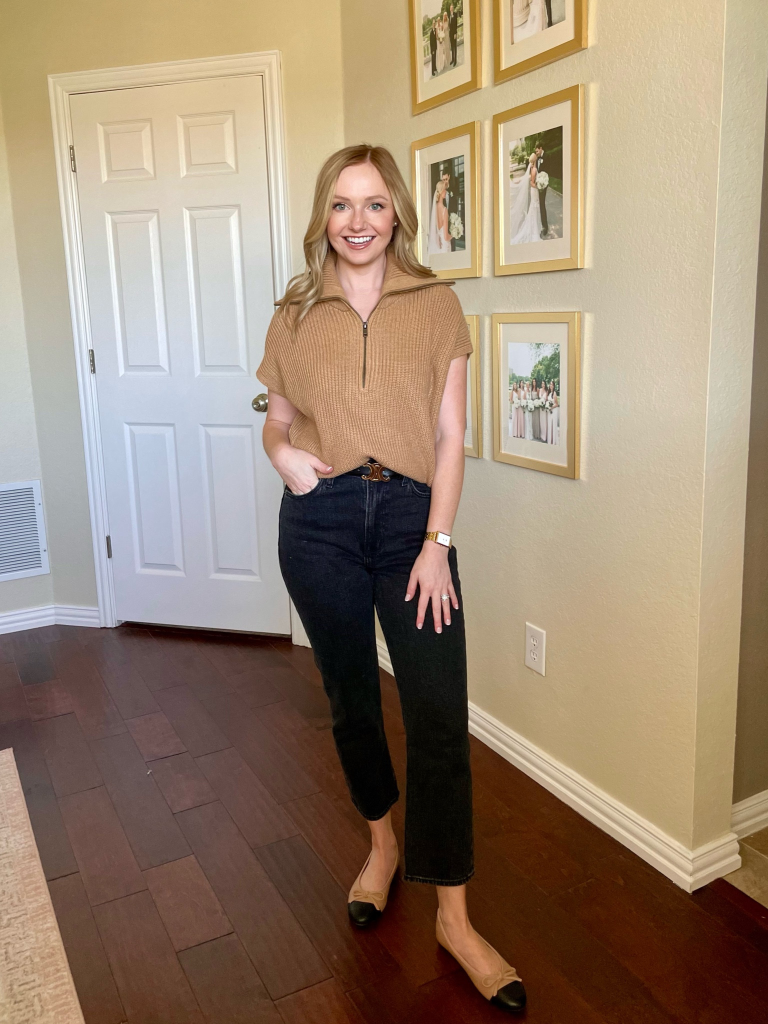 Wearing an XS in sweater and 26S in jeans | fall outfit, black jeans, sweater, camel sweater 

#LTKStyleTip #LTKWorkwear #LTKSeasonal