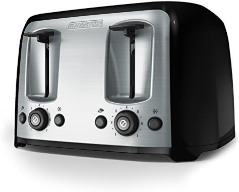 BLACK+DECKER 4-Slice Toaster, Extra Wide Slots, 7 Shade Settings, 1400 Watts, Frozen and Bagel Bu... | Amazon (US)