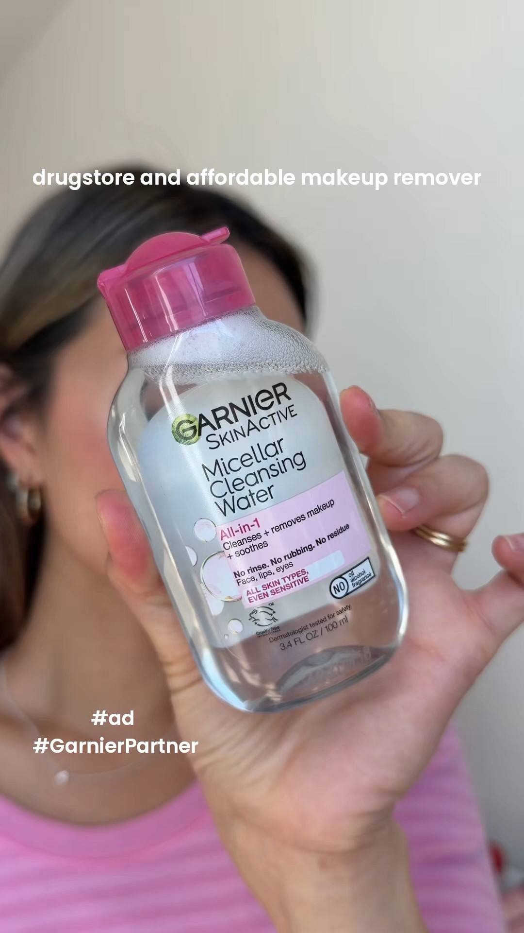 #ad #GarnierPartner How to remove makeup with micellar water from Garnier! I picked this up at Target, and was under $5 to get a travel size for all my trips coming up. :) 

All you need to do is soak a cotton round with the micellar water and then proceed to wipe your face, gently, to get all your makeup off! No rinse with water required. 

Travel essentials, beauty travel essentials, travel size beauty essentials, drugstore makeup remover, drugstore micellar water, how to remove makeup, affordable makeup #TargetPartner #springbreakessentials #bestmakeupremover @shop.ltk #liketkit @Target Target @garnierusa 

#LTKBeauty