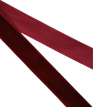 Abbaoww 50 Yards Vintage Burgundy Velvet Ribbon 3/8 Inch for Gift Wrapping Wedding Decoration DIY... | Amazon (US)
