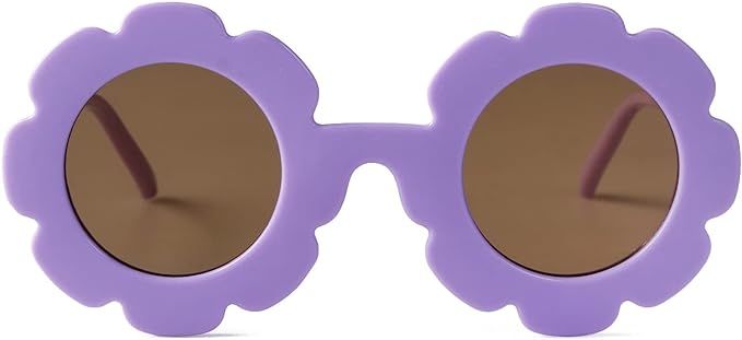 ADEWU Sunglasses for Kids Round Flower Cute Glasses UV 400 Protection Children Girl Boy Gifts    ... | Amazon (US)