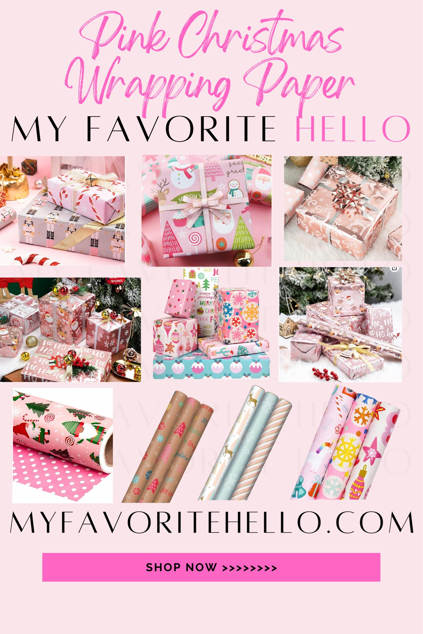 Pink Christmas wrapping paper designs 

#LTKHoliday #LTKHolidaySale #LTKSeasonal