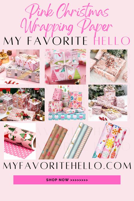Pink Christmas wrapping paper designs 

#LTKHoliday #LTKHolidaySale #LTKSeasonal