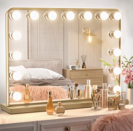 Gold Vanity Mirror on Amazon Less than $100 Amazon finds 3 different lights 

#LTKunder100 #LTKhome #LTKbeauty