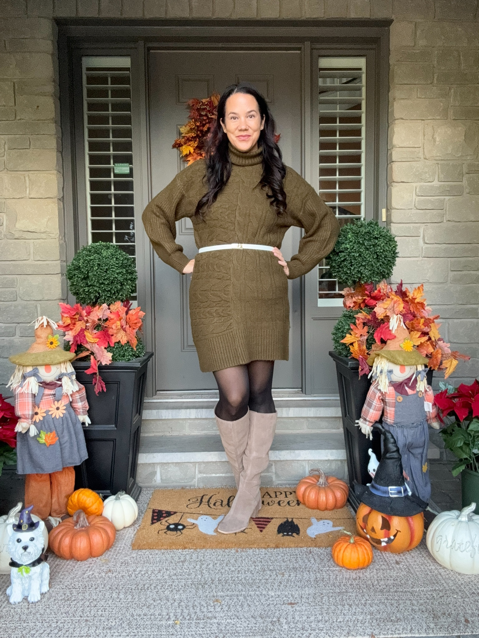 🍂 Midsize Fall Vibes 🍂

I’ve found THE perfect combo for fall! This olive green sweater dress is not only cozy but also the perfect shade for the season. 🍃 It hugs in all the right places without being too clingy, giving that comfy, effortless vibe we all need. And let’s talk about these tan suede knee-high boots—so soft, so chic, and they pull the whole look together with that neutral fall flair.

Whether it’s pumpkin picking or a casual brunch, this outfit is my new go-to. 💚🍂 #MidsizeStyle #SweaterWeather #FallFashion

#LTKMidsize #LTKStyleTip #LTKSeasonal