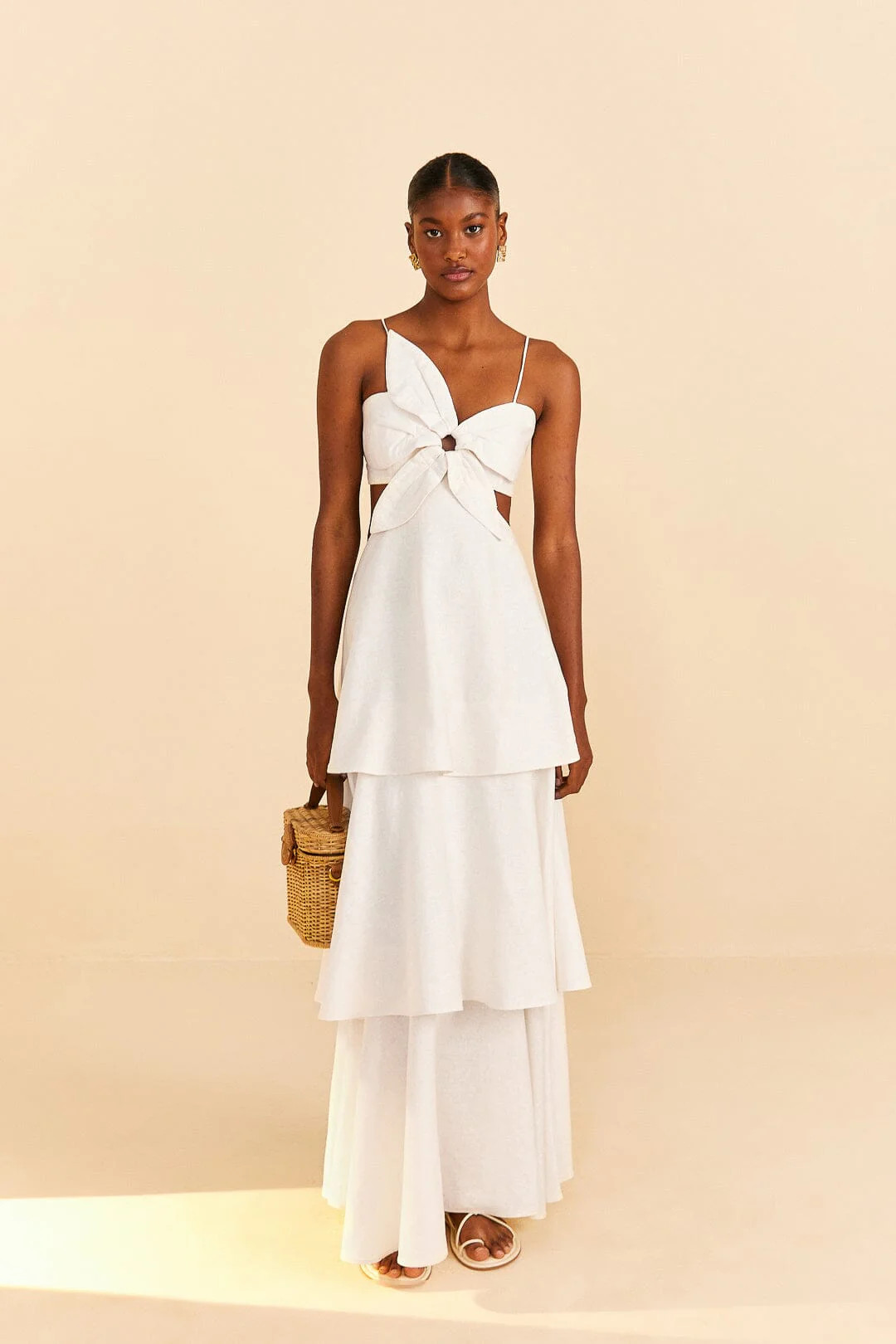 Off-White Flower Maxi Dress | FarmRio (US)