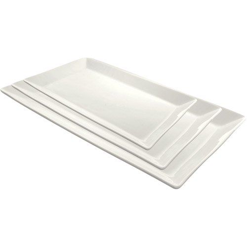 10 Strawberry Street Whittier Elite Platters, Set of 3, White | Walmart (US)