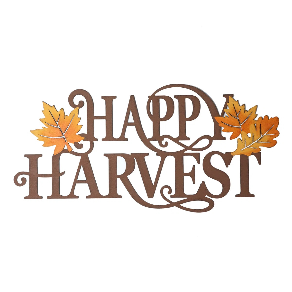 Red Barrel Studio® Metal Fall "HAPPY HARVEST" Wall Décor | Wayfair | Wayfair North America
