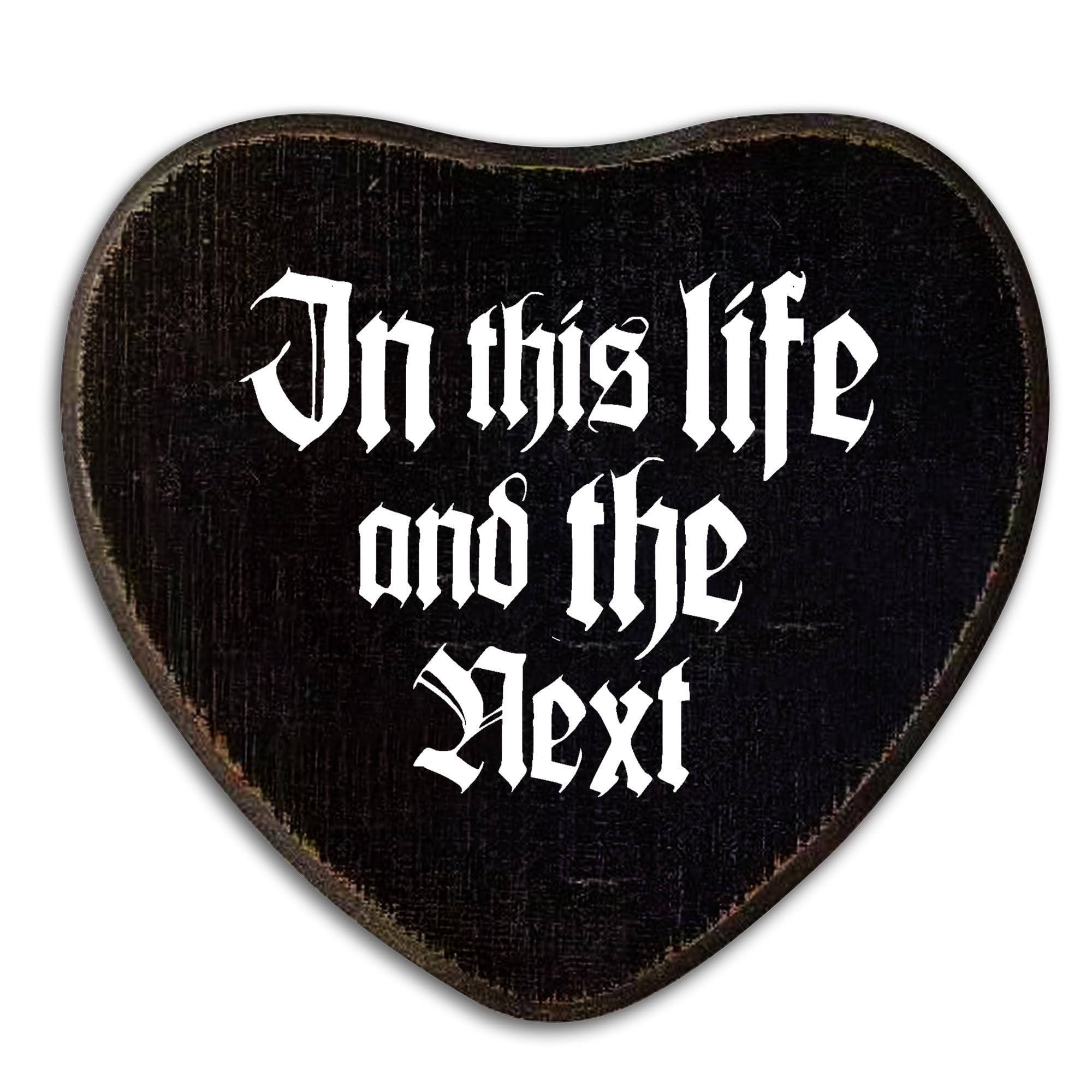 Gothic Wall Decor - In This Life And The Next Black Heart Wooden Hanging Sign -Retro Wall Art Dec... | Amazon (US)