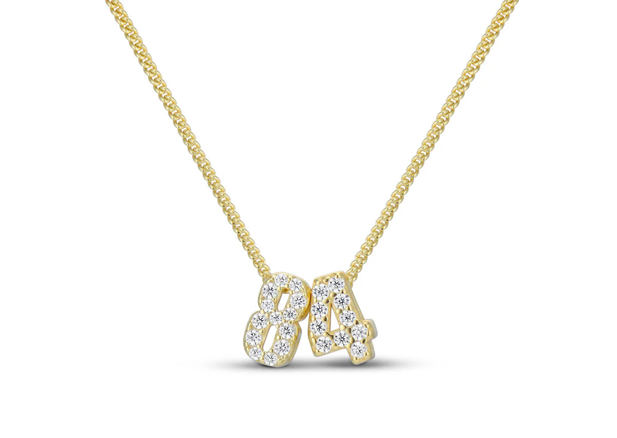 BABY CZ DOUBLE DIGIT NUMBER NECKLACE | EP JEWELS 