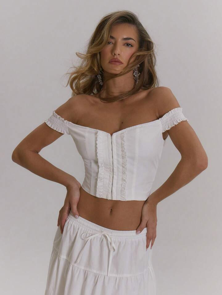 2 Items2 Items2 ItemsWomen SkirtsWomen Tops£11.24£12.99-13%MUSERA Off The Shoulder Cotton Ruche... | SHEIN