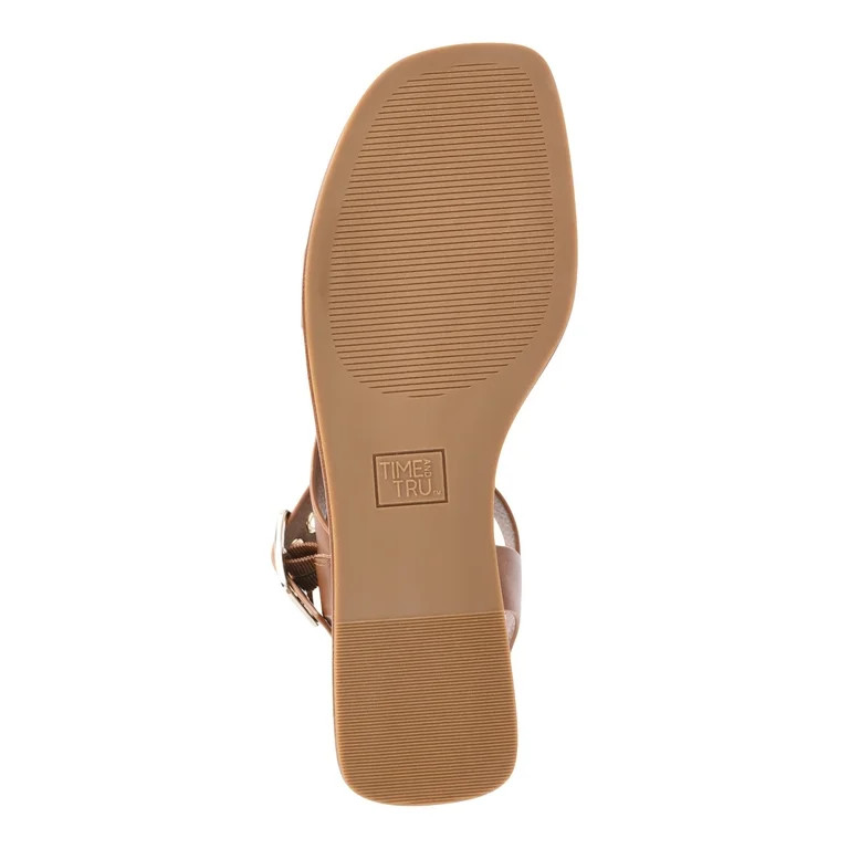 Time and Tru Women's Cross Strap Wedge Sandals, Sizes 6-11 | Walmart (US)