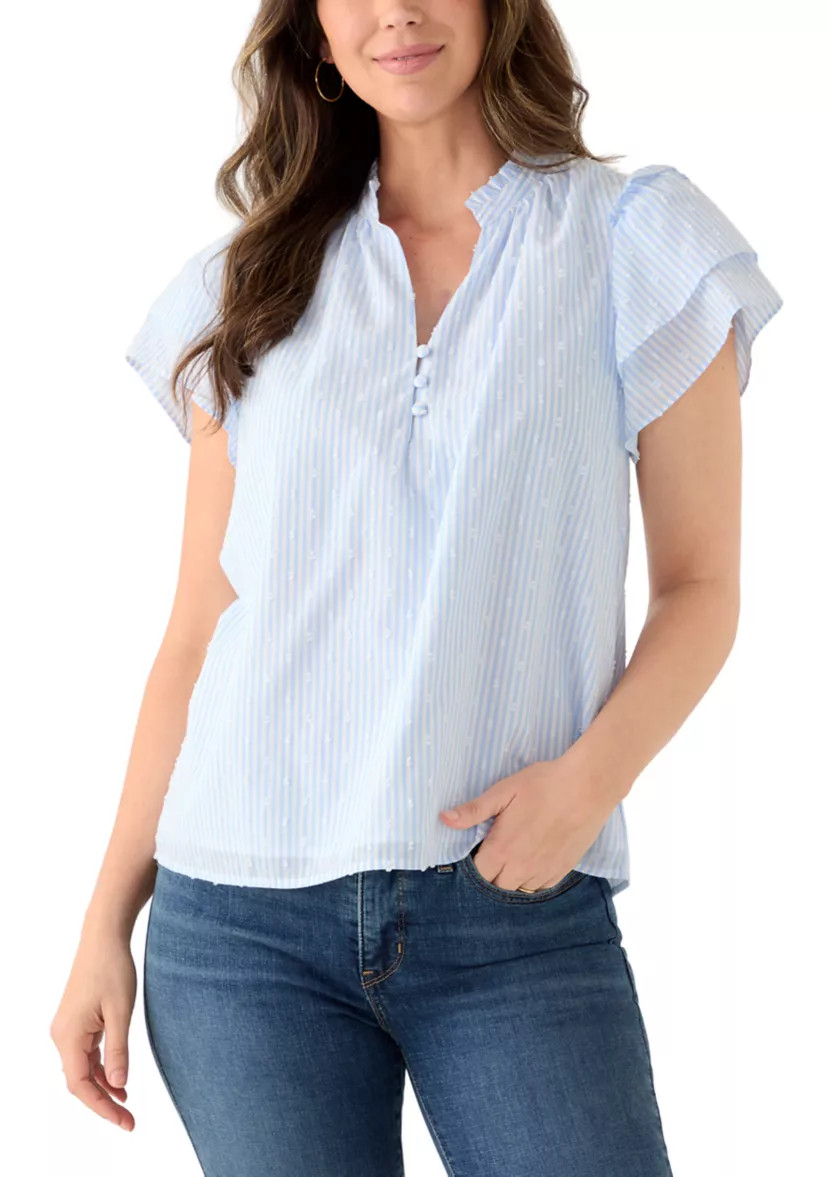 Women's Double Flutter Blouse | Belk