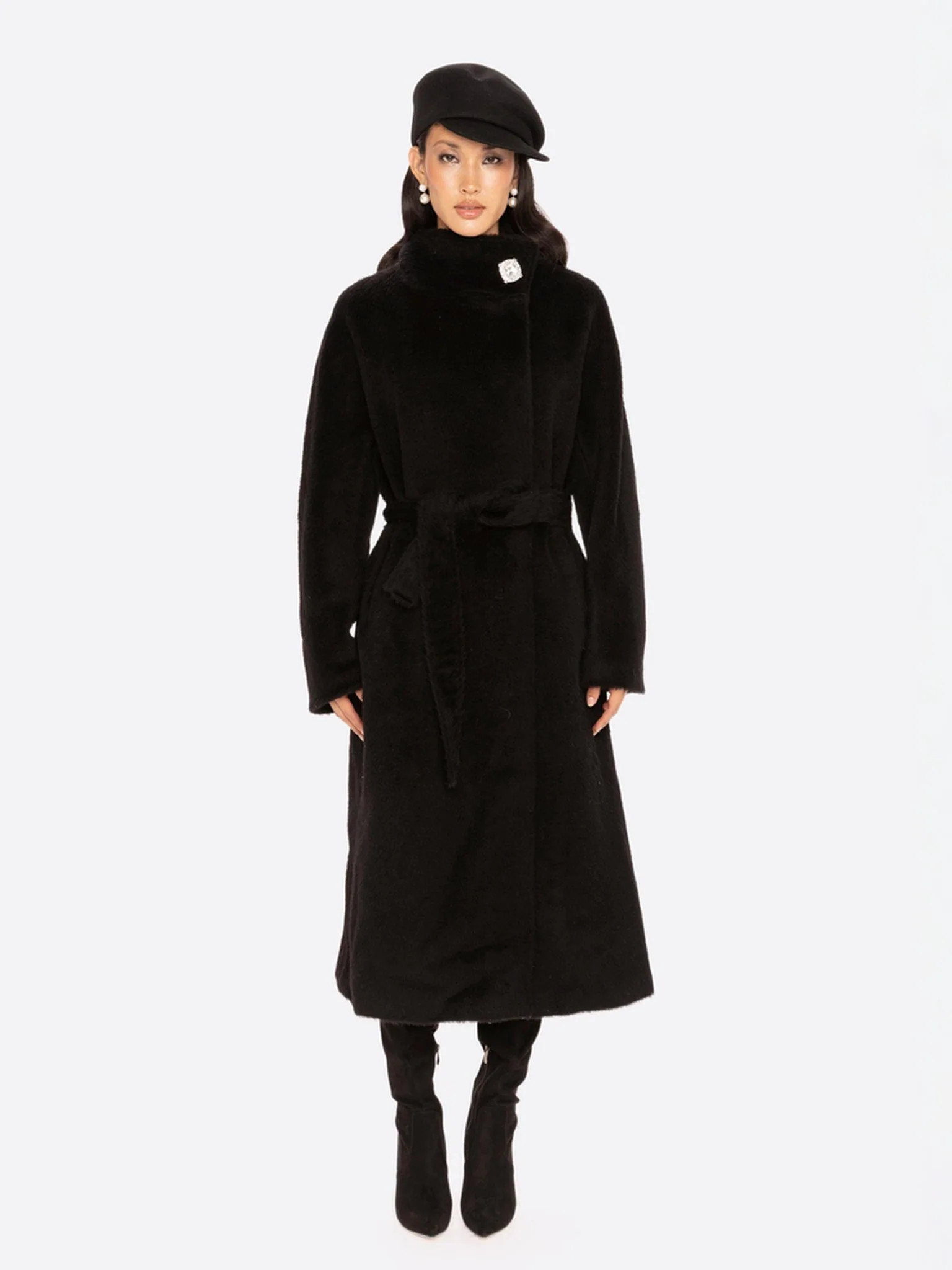Audrey Coat (Black) | Elegant Women’s Winter Wool Coat | Nana Jacqueline