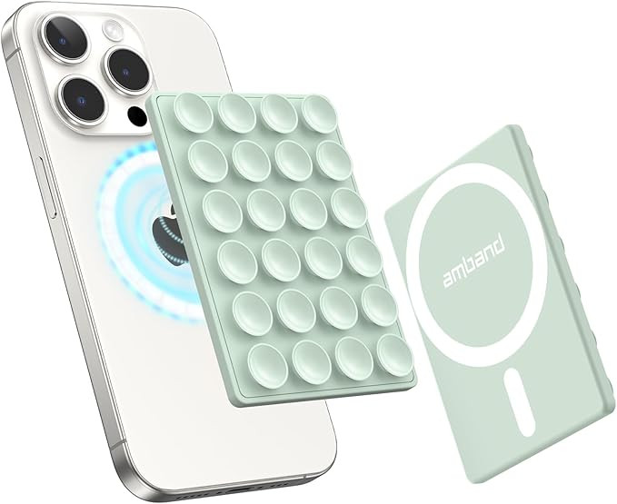 amBand Cute Preppy Stuff Silicone Suction Cup Phone Mount, Detachable Sticky Grip Holder for MagS... | Amazon (US)