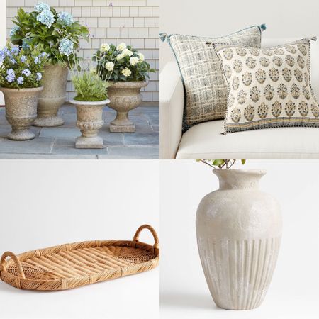 Great finds for Friday Favorites! This vase is stunning and huge- makes a great statement! And the tray, pillow, and urns are all on sale at PB!!

#homedecor #summerdecor #outdoordecor #patiodecor 

#LTKhome #LTKSeasonal #LTKunder50