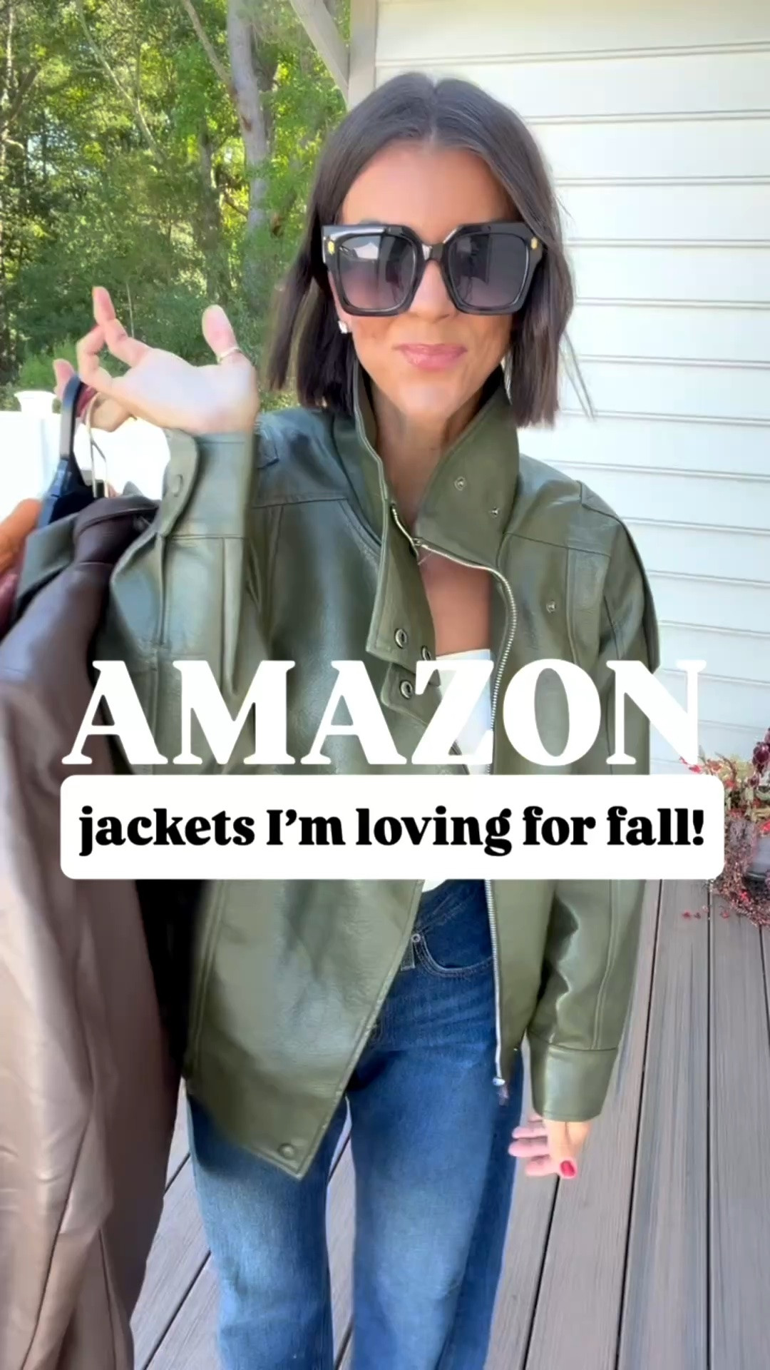 Amazon jackets! Size xs in tank, size 24 in jeans. Size small in all jackets. I’m 5’5 for reference .

#LTKdayinmylife #LTKgrwm #LTKSeasonal