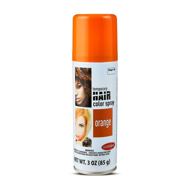 Halloween Temporary Hair Color Spray, Orange, 3 oz, by Goodmark | Walmart (US)