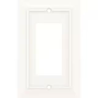 Derby White 1-Gang Single Rocker Wall Plate (1-Pack) | The Home Depot