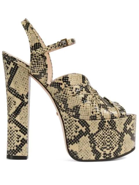 Gucci python-print Platform Sandals - Farfetch | Farfetch Global