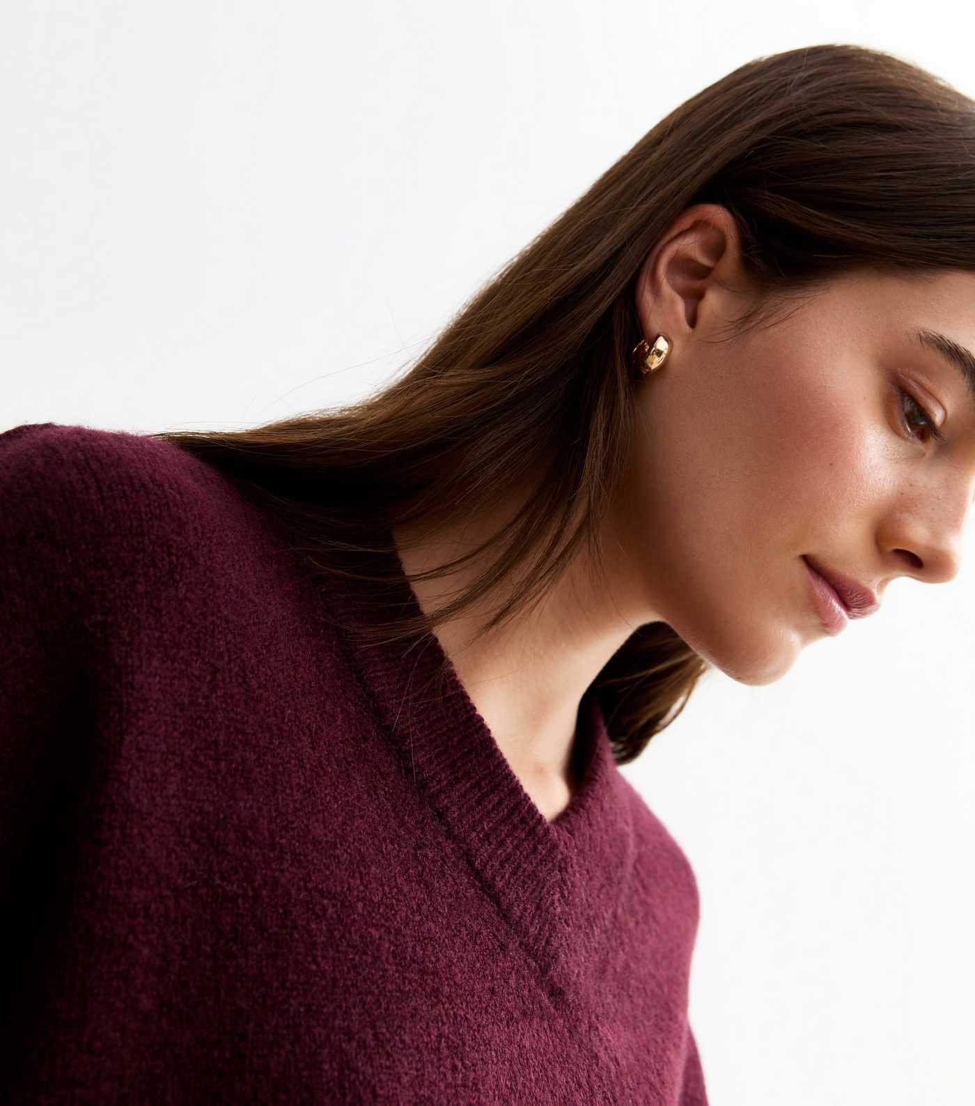 Burgundy High V Neck Jumper
						
						Add to Saved Items
						Remove from Saved Items | New Look (UK)