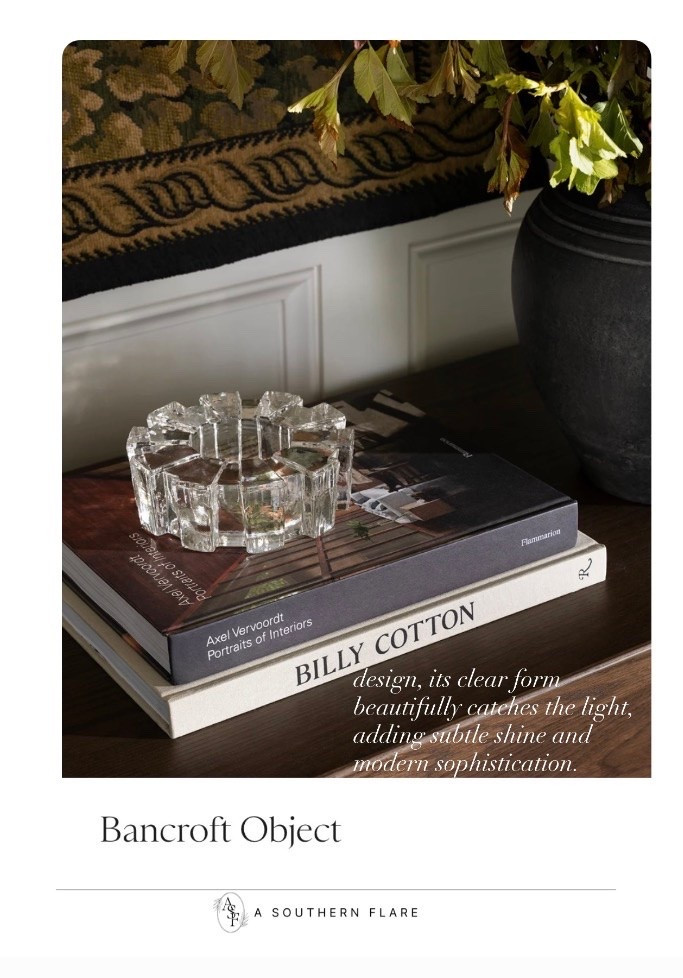 home accessories/design, its clear form beautifully catches the light, adding subtle shine and modern sophistication.
