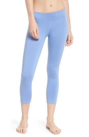 Women's Zella Live-In Keep It Cool Crop Leggings, Size XX-Small - Blue | Nordstrom