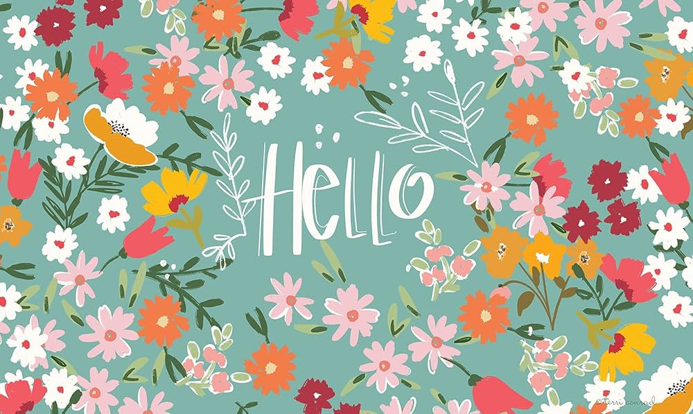Toland Home Garden 800521 Hello Flowers Spring Door Mat 18x30 Inch Flower Outdoor Doormat for Ent... | Amazon (US)