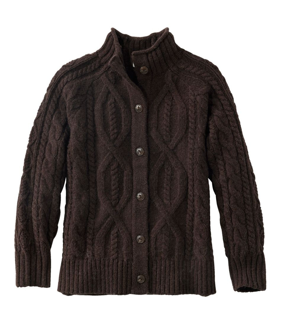 Women's 1912 Heritage Wool Blend Mockneck Cardigan | L.L. Bean