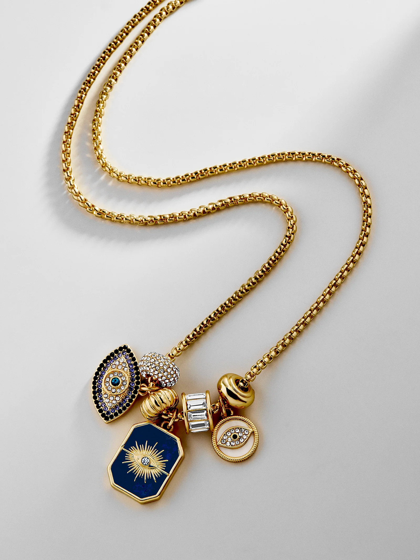 Evil Eye Charm Necklace - Lapis Evil Eye | BaubleBar