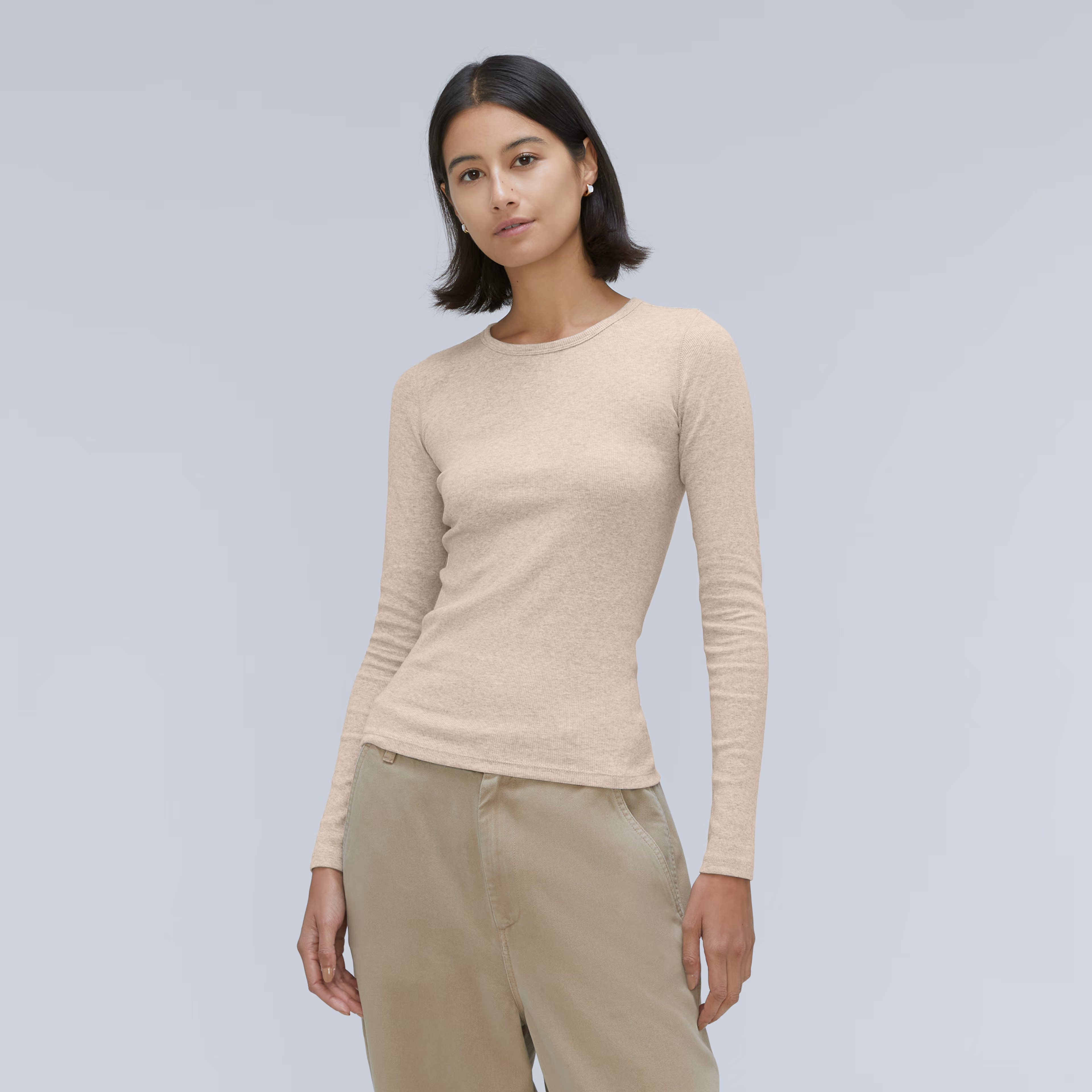 The Pima Micro-Rib Long-Sleeve Crew | Everlane
