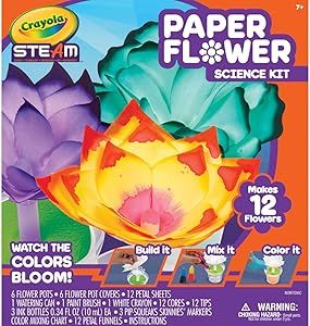 Crayola Paper Flower Science Kit, Color Changing Flowers, Gift for Kids Ages 7, 8, 9, 10 | Amazon (US)