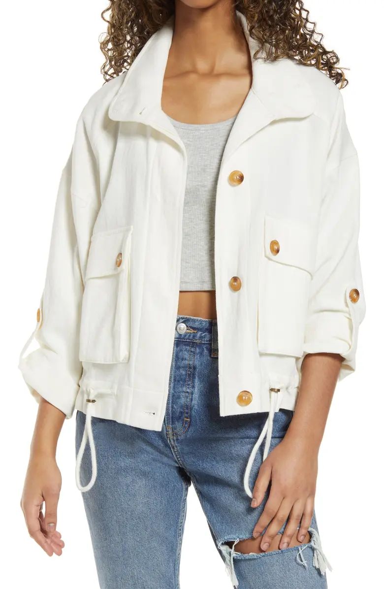 BLANKNYC Cotton & Linen Utility Jacket | Nordstrom | Nordstrom