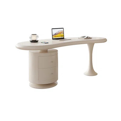 Modern Cream Style Solid Wood Office Desk | Wayfair North America