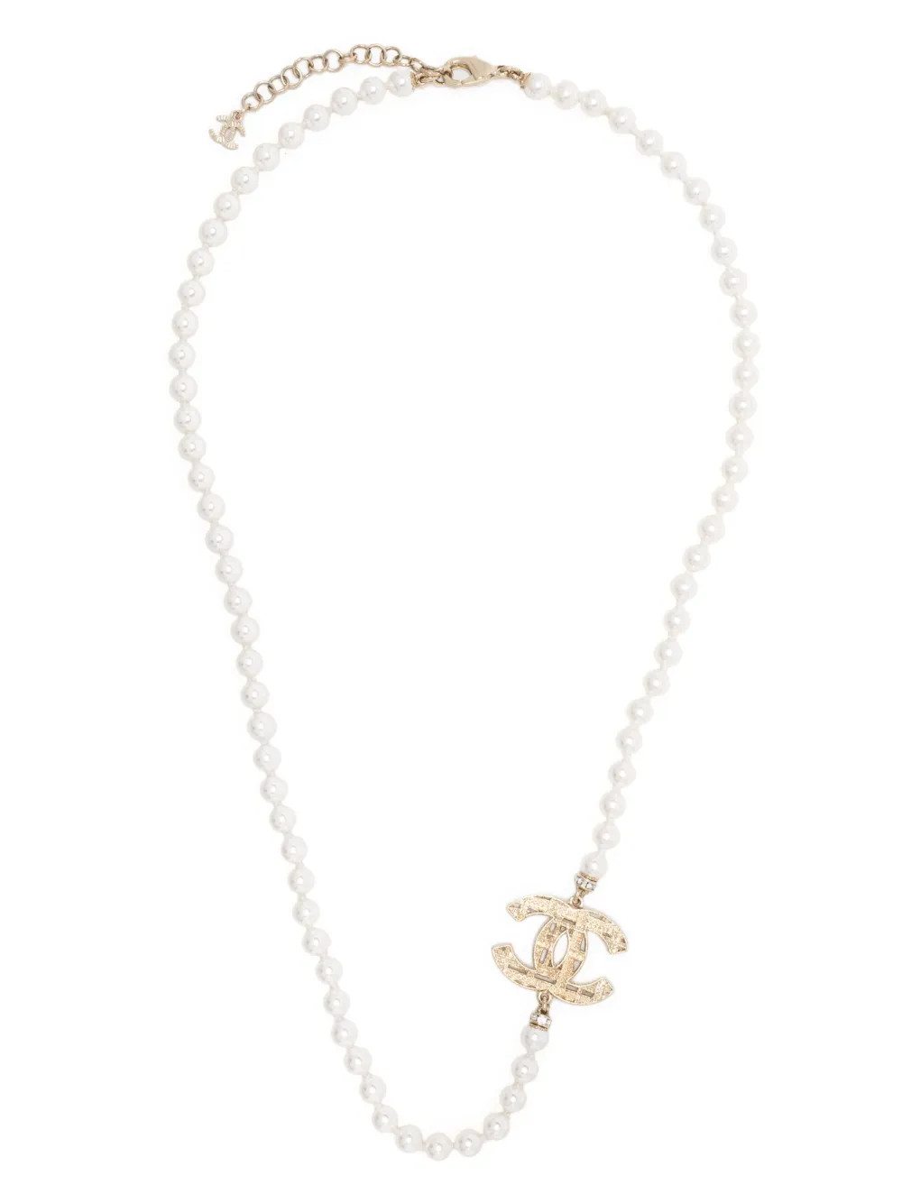 2000s CC pearl-embellished necklace | Farfetch Global