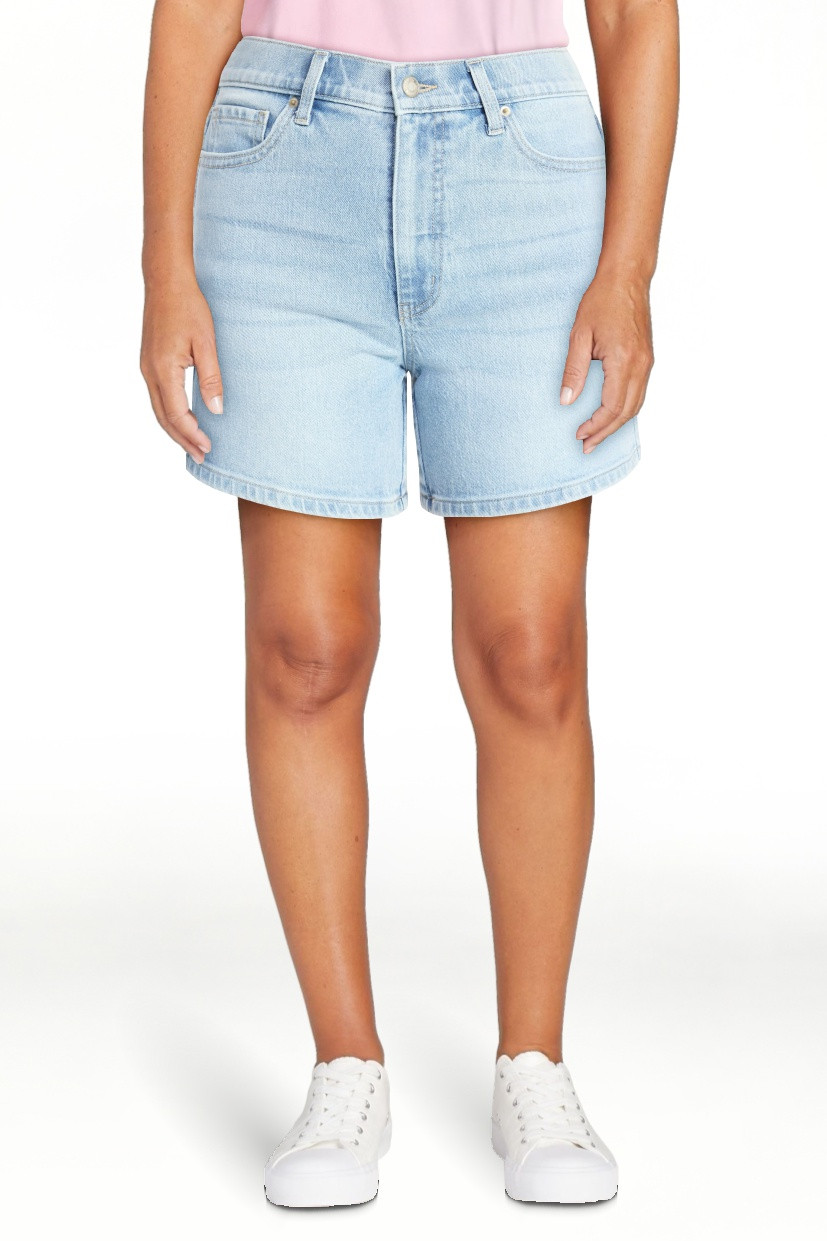 Time and Tru Women's High Rise Denim Shorts, 5" Inseam, Sizes 0-20 | Walmart (US)