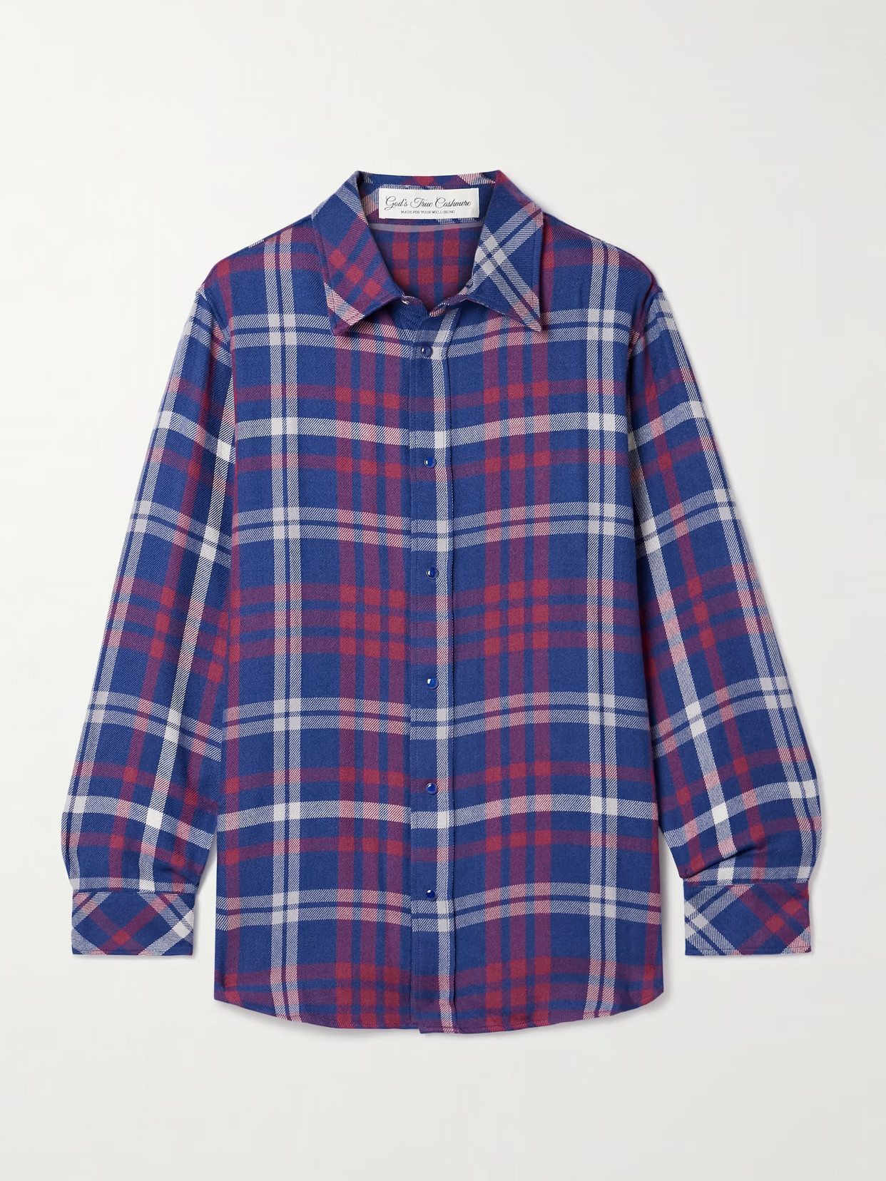 God's True Cashmere - Checked Cashmere Shirt - Navy | NET-A-PORTER (UK & EU)