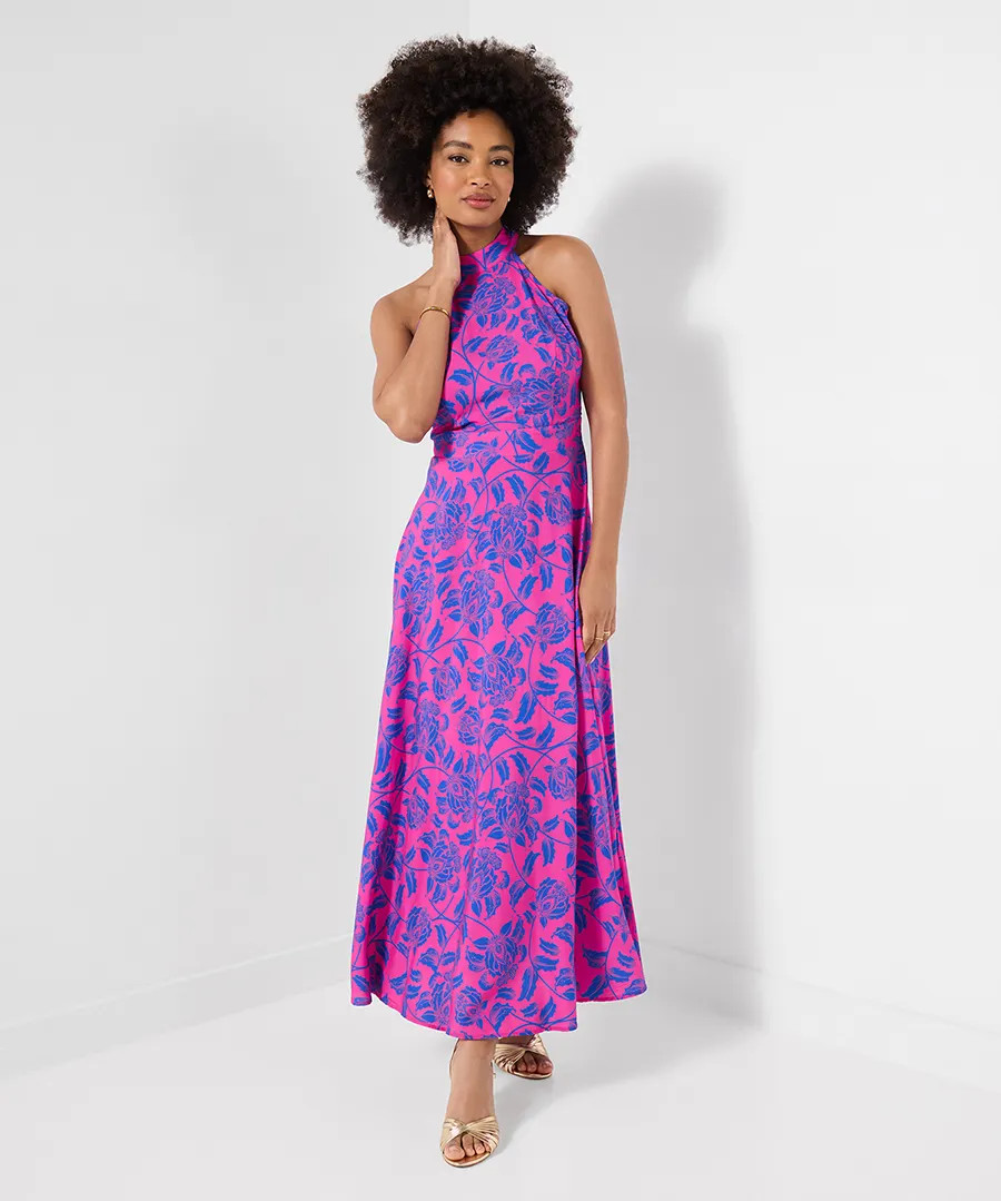 Remarkable Printed Halter Neck Dress | Joe Browns