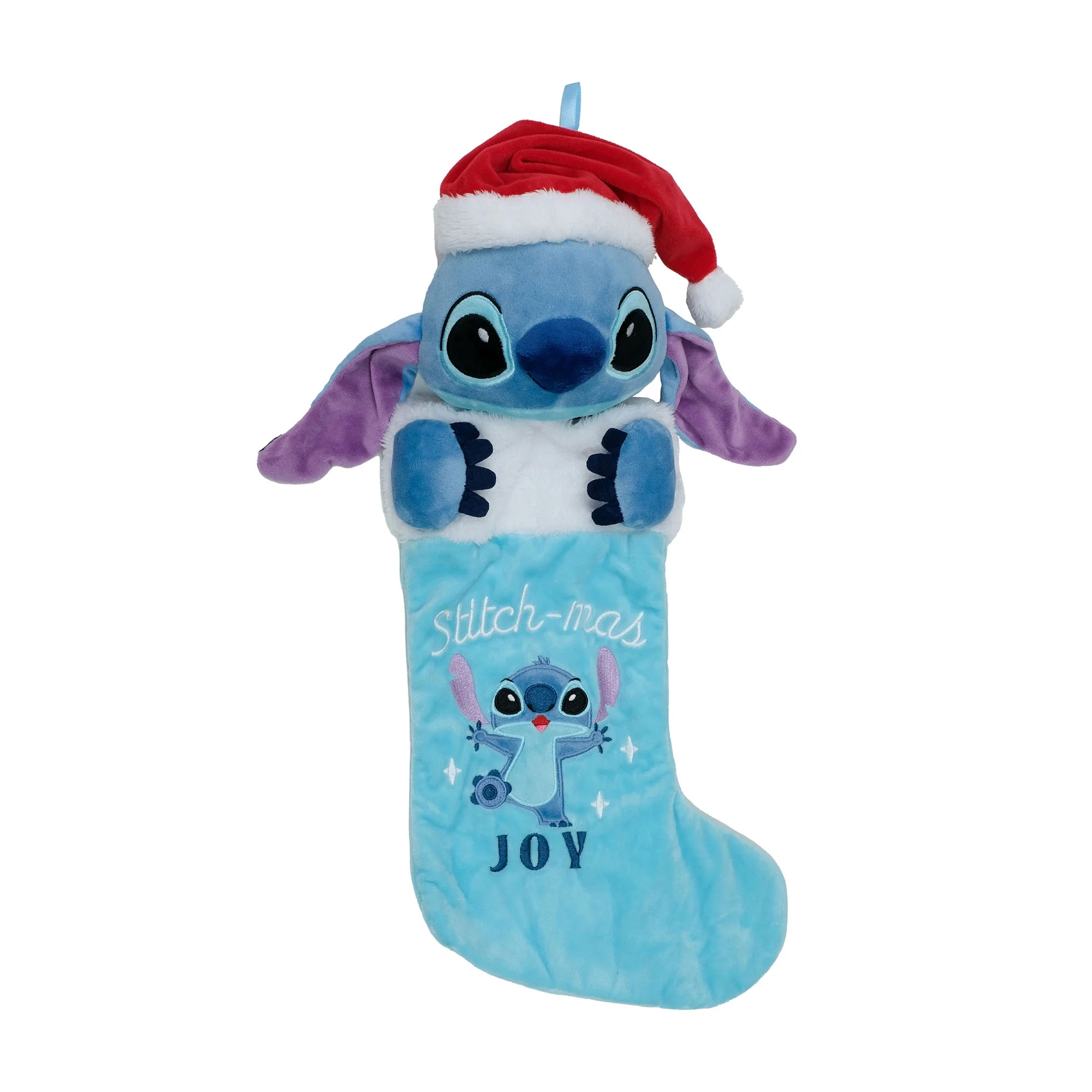 Disney Lilo & Stitch 3D Plush Christmas Stocking, Blue, 20 Inches Tall by Ruz | Walmart (US)
