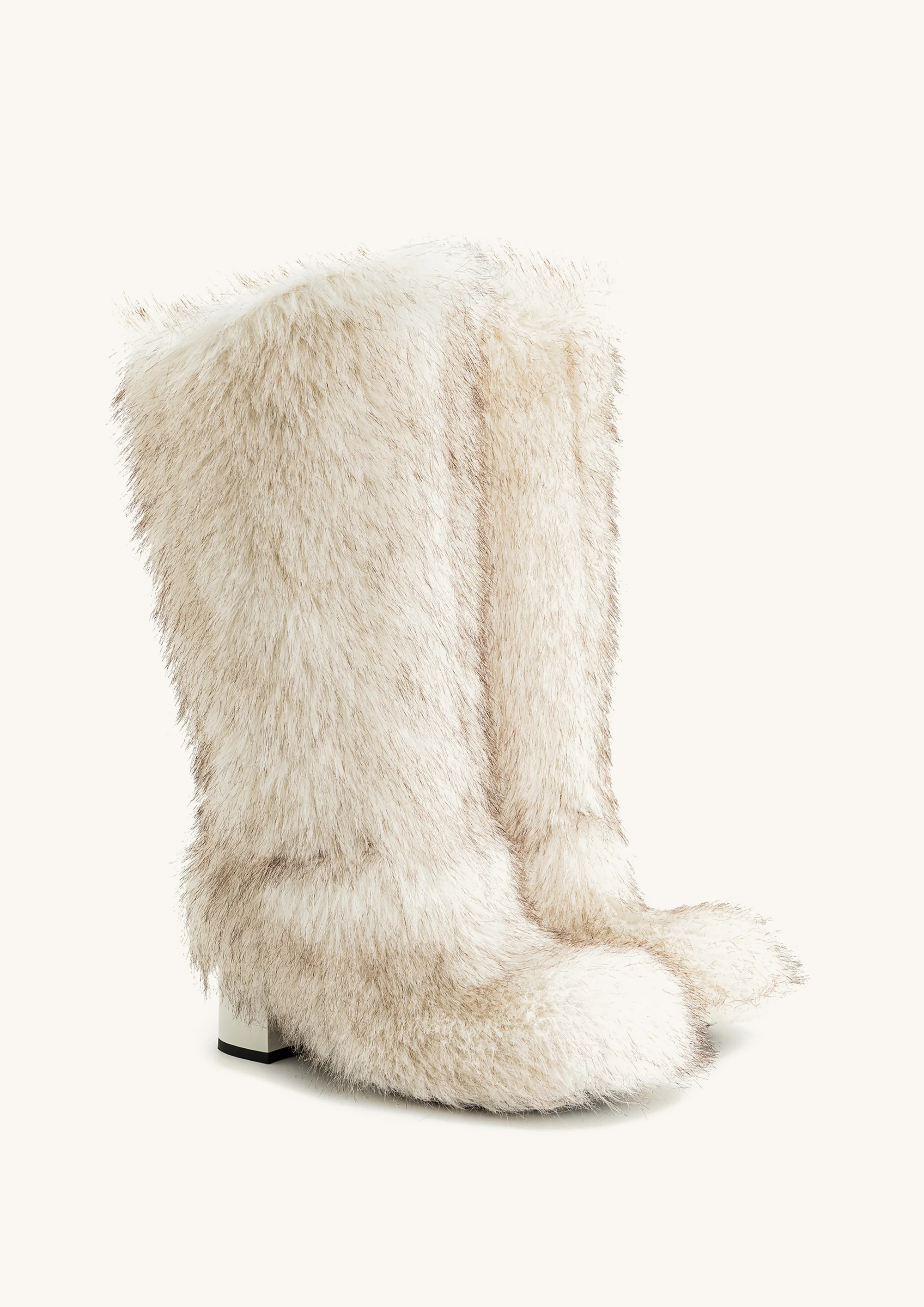Isabella Slouchy Faux Fur Boots - White | JW PEI US